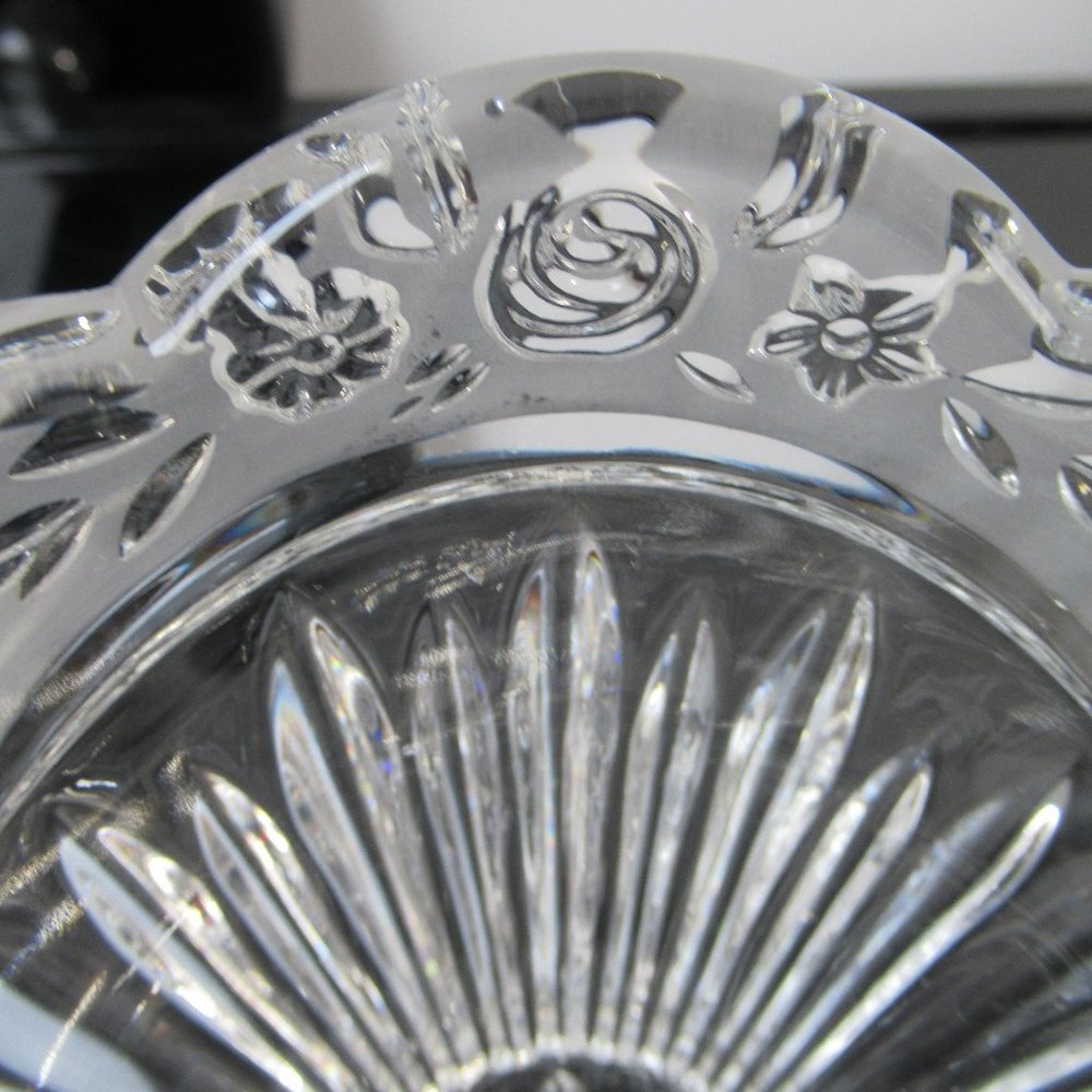 Crystal Candy Dish Rose Pattern - Picture 6 of 13